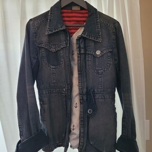 Jean jacket - silk lined. Size med/large